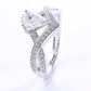 *APP EXCLUSIVE* 1 Carat Moissanite Teardrop 925 Sterling Silver Ring
