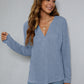 *APP EXCLUSIVE* Dropped Shoulder High-Low Waffle-Knit Top