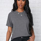 *APP EXCLUSIVE* Round Neck Cuffed Short Sleeve Tee