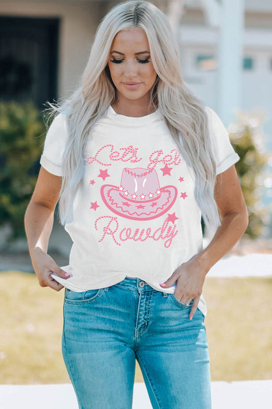 *APP EXCLUSIVE* Cowboy Hat Graphic Round Neck Tee