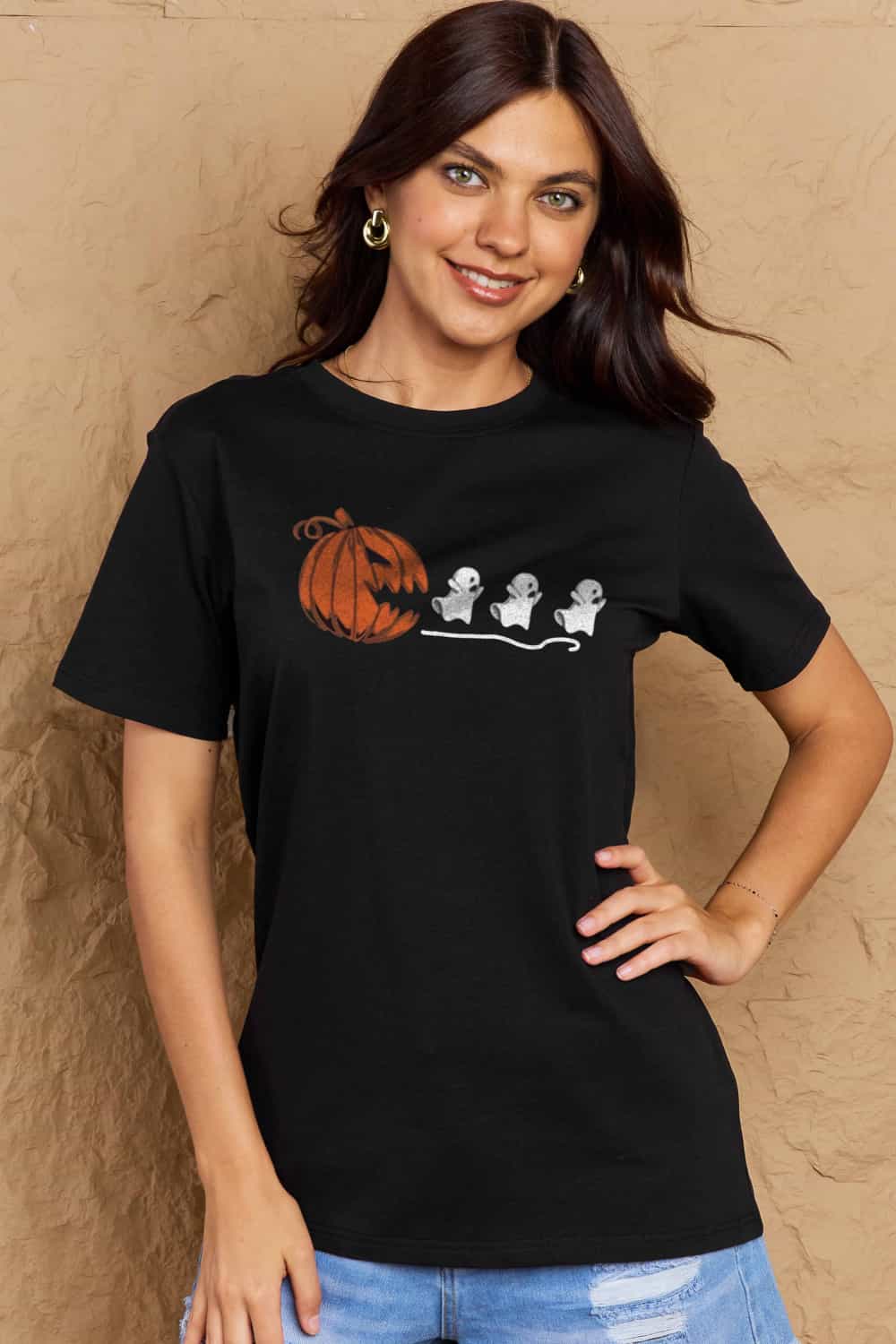 *APP EXCLUSIVE* Jack-O'-Lantern Graphic Cotton T-Shirt