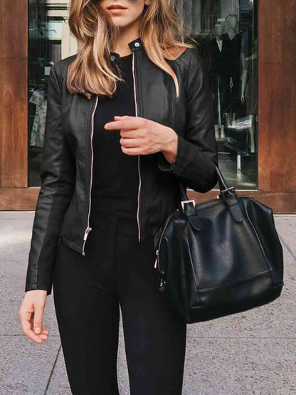 *APP EXCLUSIVE* Mock Neck Zip Up Jacket