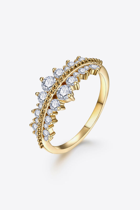 *APP EXCLUSIVE* Moissanite 925 Sterling Silver 18K Gold plated Ring