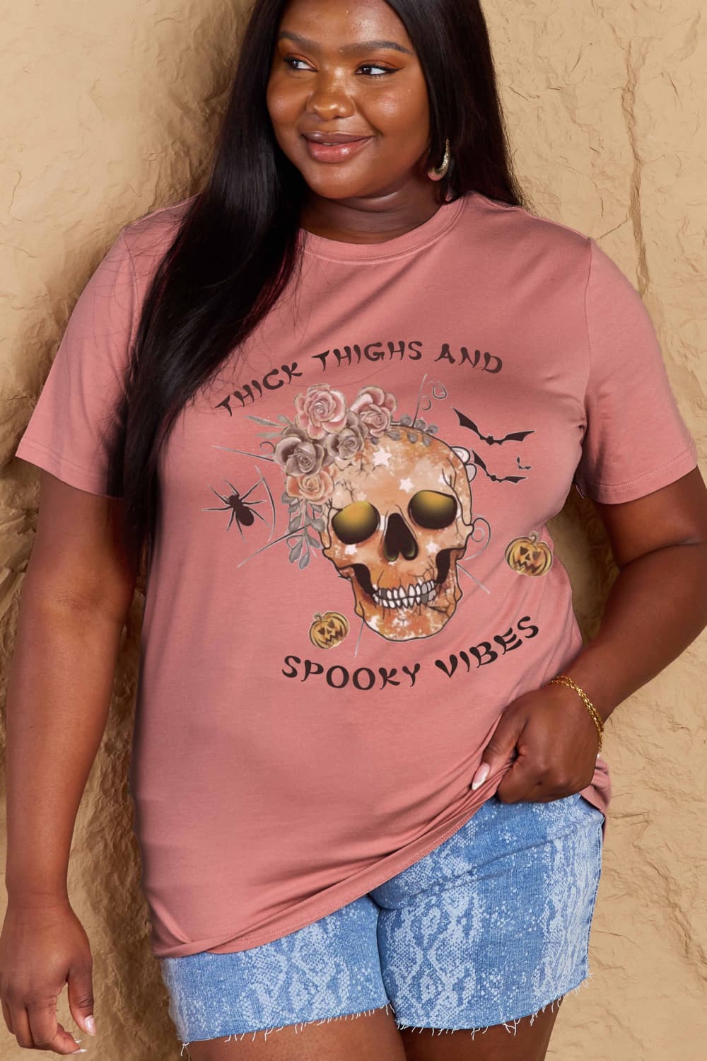 *APP EXCLUSIVE* THICK THIGHS AND SPOOKY VIBES Graphic Cotton T-Shirt