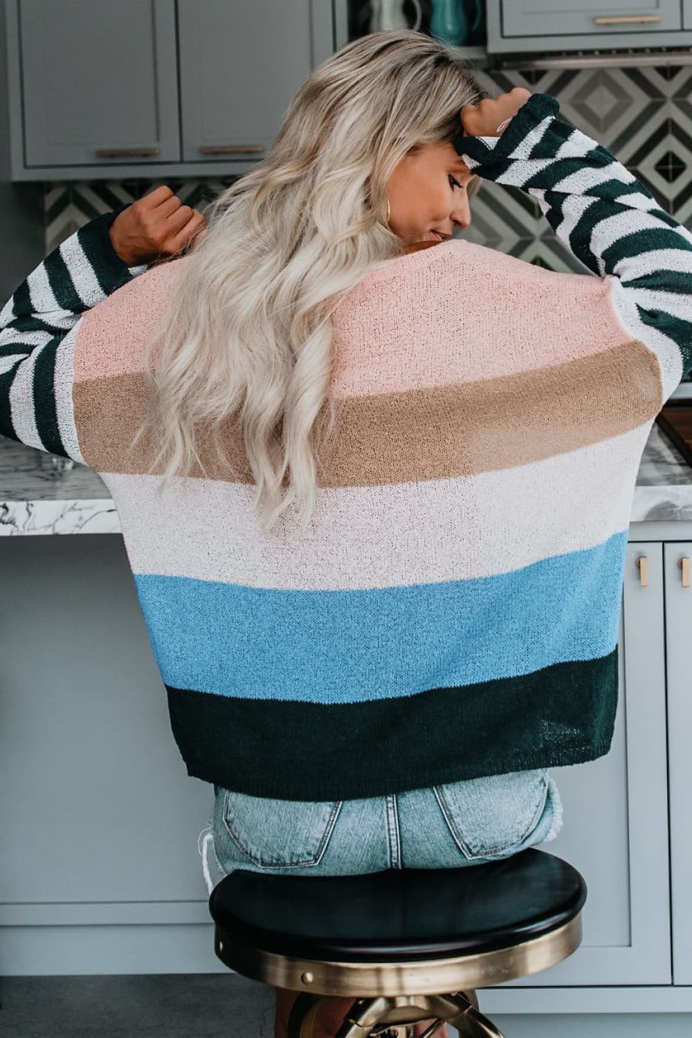 *APP EXCLUSIVE* Colorblock Boat Neck Dropped Shoulder Sweater