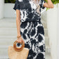 *APP EXCLUSIVE* Round Neck Short Sleeve Slit Dress with Pockets
