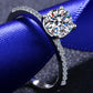 *APP EXCLUSIVE* 1 Carat Moissanite Rhodium-Plated Side Stone Ring