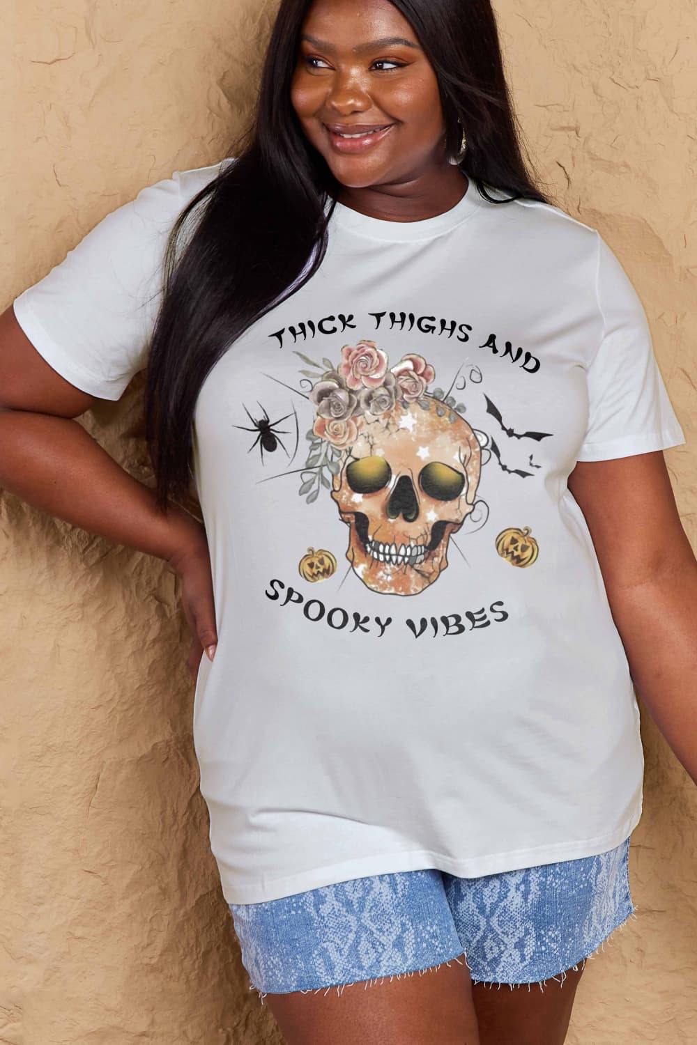 *APP EXCLUSIVE* THICK THIGHS AND SPOOKY VIBES Graphic Cotton T-Shirt