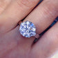 *APP EXCLUSIVE* 5 Carat Moissanite Platinum-Plated Ring