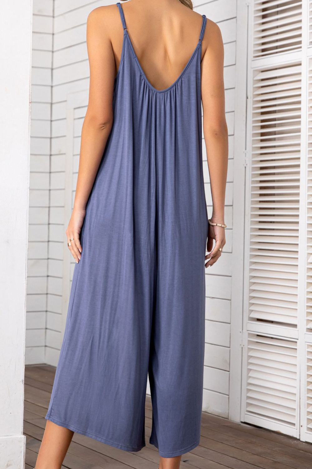 *APP EXCLUSIVE* Spaghetti Strap Scoop Neck Jumpsuit