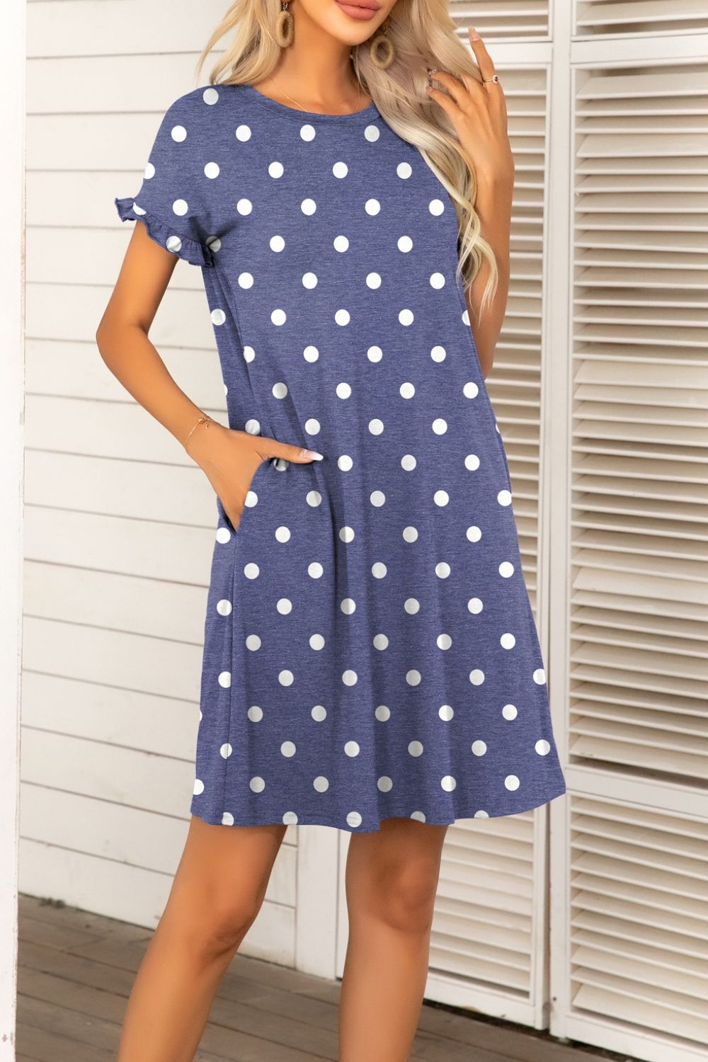 *APP EXCLUSIVE* Flounce Sleeve Dress with Pockets