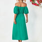 *APP EXCLUSIVE* Off-Shoulder Balloon Sleeve Midi Dress