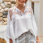 *APP EXCLUSIVE* Embroidered Tie-Neck Puff Sleeve Blouse