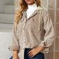 *App Exclusive* Snap Front Hooded Corduroy Shacket