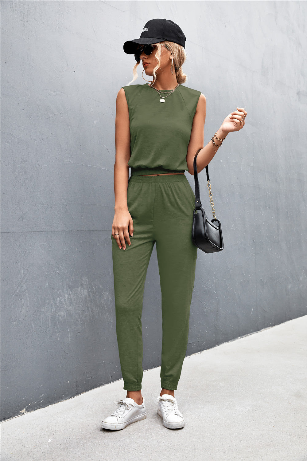 *APP EXCLUSIVE* Sleeveless Top and Joggers Set