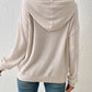 *APP EXCLUSIVE* Ribbed Dropped Shoulder Drawstring Hoodie