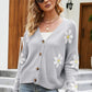 *App Exclusive* Floral Ribbed Cardigan