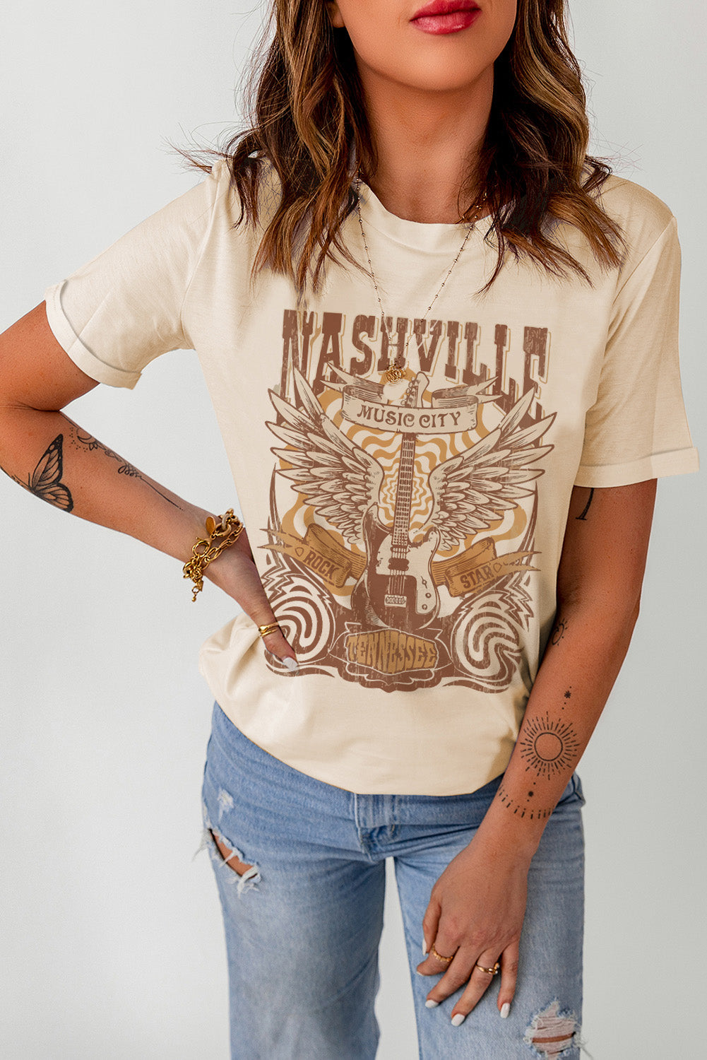 *APP EXCLUSIVE* Western Graphic Round Neck T-Shirt