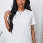 *APP EXCLUSIVE* Round Neck Cuffed Short Sleeve Tee