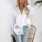 *APP EXCLUSIVE*  Satin Button Up Long Sleeve Shirt