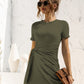*APP EXCLUSIVE* Cuffed Sleeve Side Tie Dress