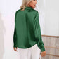 *APP EXCLUSIVE*  Satin Button Up Long Sleeve Shirt