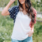 *APP EXCLUSIVE* USA Flag Vneck Tee
