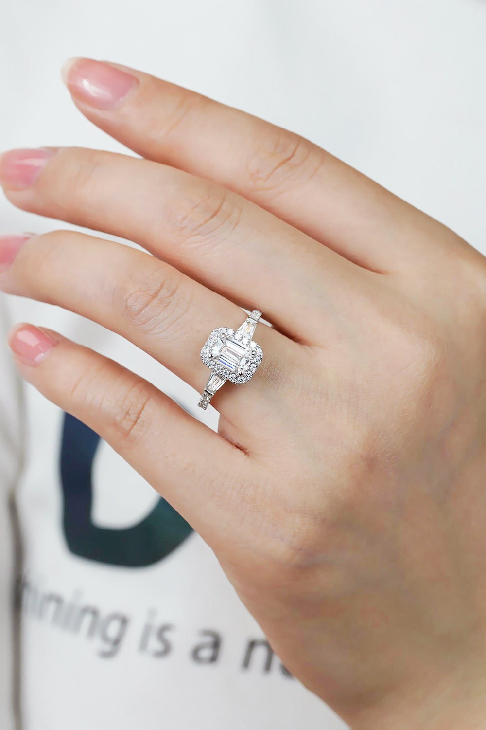 *APP EXCLUSIVE* 1 Carat Moissanite Geometric 925 Sterling Silver Ring