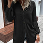*APP EXCLUSIVE* Notched Neck Balloon Sleeve Shirt