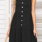 *APP EXCLUSIVE* Button Scoop Neck Sleeveless Tiered Dress