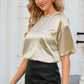 * APP EXCLUSIVE* Round Neck Dropped Shoulder Top