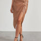 *APP EXCLUSIVE* Twist Faux Leather High Waist Skirt