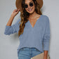*APP EXCLUSIVE* Dropped Shoulder High-Low Waffle-Knit Top