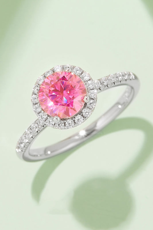 *APP EXCLUSIVE* 1 Carat Moissanite 925 Sterling Silver Halo Ring