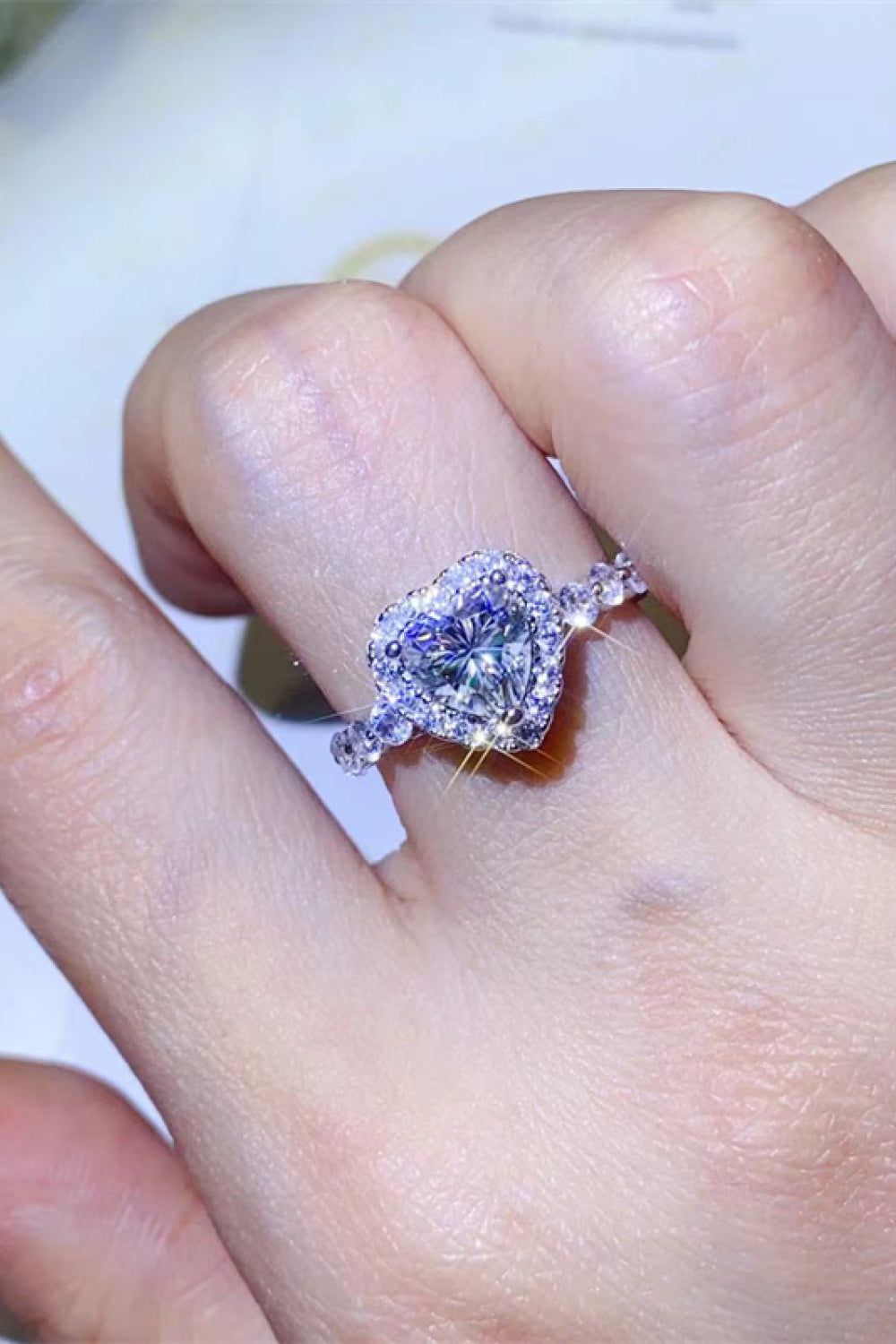 *APP EXCLUSIVE* 1 Carat Moissanite Heart Ring