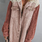 *App Exclusive* Snap Front Hooded Corduroy Shacket