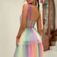 *APP EXCLUSIVE* Rainbow Tie-Shoulder Layered Dress