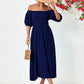 *APP EXCLUSIVE* Off-Shoulder Balloon Sleeve Midi Dress