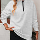 *APP EXCLUSIVE* Zip-Up Dropped Shoulder Sweatshirt