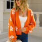 *App Exclusive* Floral Open Front Fuzzy Cardigan