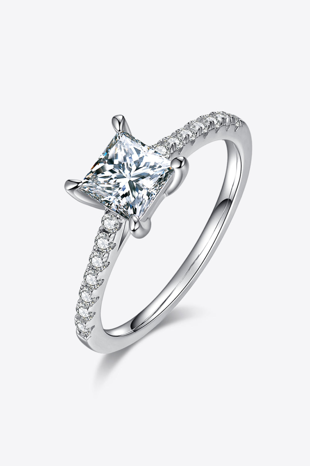 *APP EXCLUSIVE* 1.21 Carat Moissanite 925 Sterling Silver Side Stone Ring