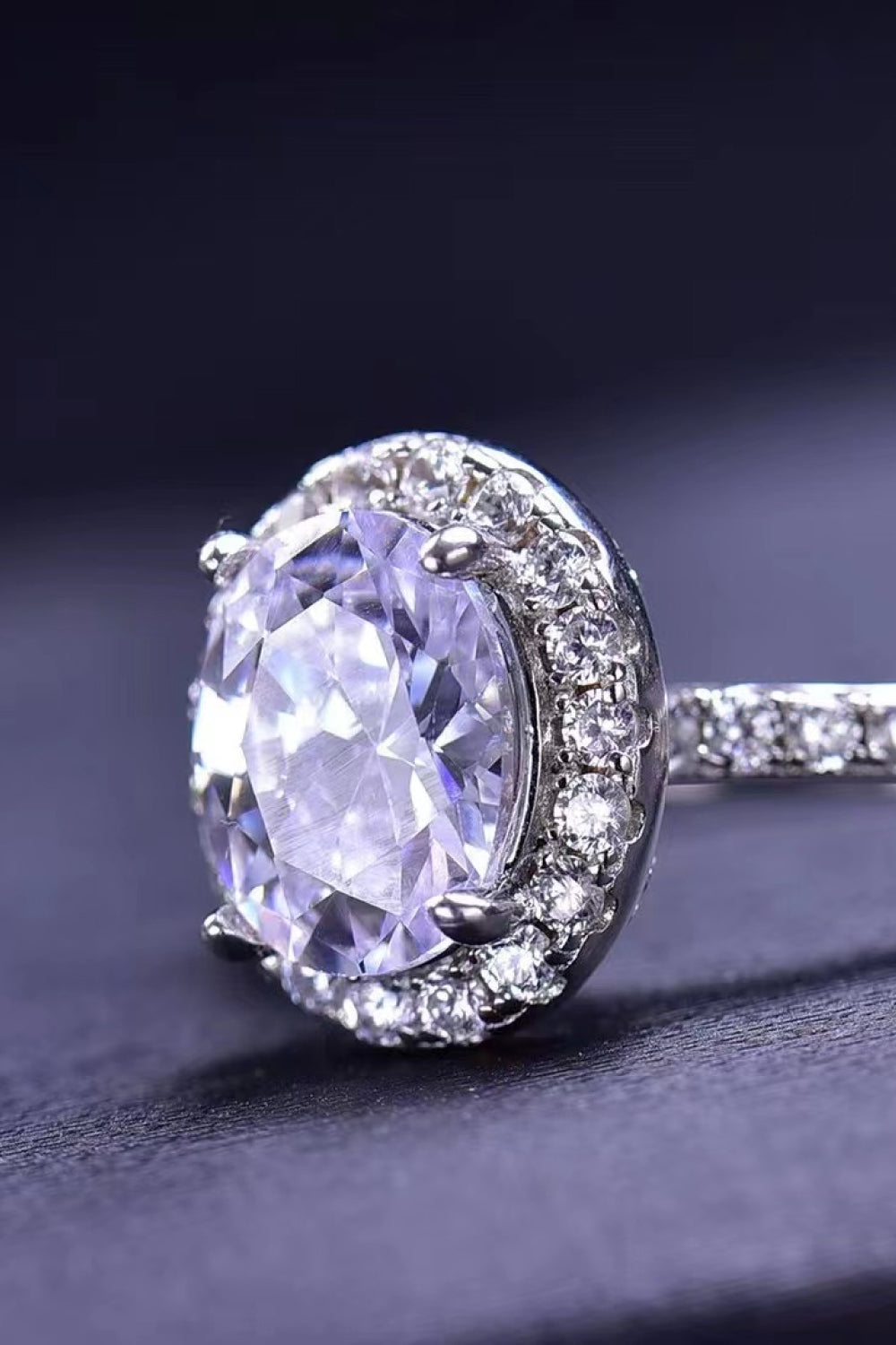*APP EXCLUSIVE* 2 Carat Moissanite Platinum-Plated Ring