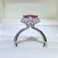 * APP EXCLUSIVE* 2 Carat Moissanite 925 Sterling Silver Halo Ring