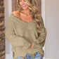 Frayed Hem Dropped Shoulder Sweater