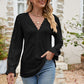 * APP EXCLUSIVE* Eyelet Lace Trim Flounce Sleeve Blouse
