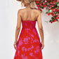 *APP EXCLUSIVE* Floral Frill Trim Strapless Smocked Dress