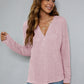 *APP EXCLUSIVE* Dropped Shoulder High-Low Waffle-Knit Top