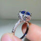 *APP EXCLUSIVE* 2 Carat Cobalt Blue Moissanite 925 Sterling Silver Ring
