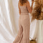 *APP EXCLUSIVE* Floral Spaghetti Strap Smocked Wide Leg Jumpsuit