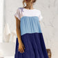 *APP EXCLUSIVE* Colorblock Tiered Babydoll Dress
